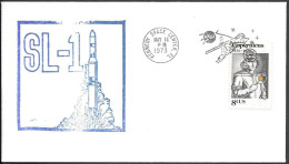 US Space Cover 1973. Orbital Station "Skylab" Launch KSC. NASA Cachet - USA