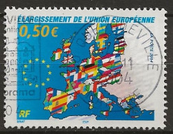 FRANCE Oblitéré 3666 élargissement De L'union Européenne Carte - Gebruikt