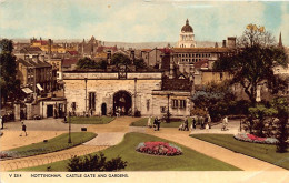England: Nottingham - Castle Gate And Gardens Gl1957 #146.767 - Andere & Zonder Classificatie