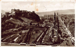 Schottland: Edinburgh - Princes Street And Castle Gl1933 #146.888 - Autres & Non Classés