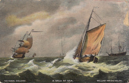 WILLIAM VAN DER VELDE A Gale At Sea Ngl #D2492 - Peintures & Tableaux
