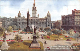 Schottland: Glasgow - George Square And Municipal Buildings Gl1953 #146.905 - Sonstige & Ohne Zuordnung