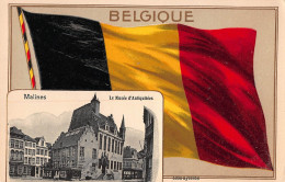 Belgische Flagge - Malines Palais De Justice Prägekarte Ngl #149.412 - Autres & Non Classés