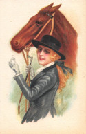 Tiere: Portrait Von Dame Mit Pferdekopf Ngl #150.761 - Andere & Zonder Classificatie