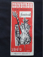 CASADESUS HESS STERN BEECHAM MUNCH KRIPS ETC EDINBURGH FESTIVAL 1956 PROGRAMME - Programmes