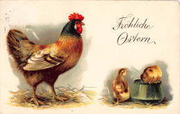 Tiere: Huhn Mit Kücken Ostergrußkarte Gl1930 #150.896 - Other & Unclassified