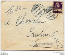 I22 - Enveloppe Avec Superbes Cachets à Date Cossonay 1919 - Brieven En Documenten