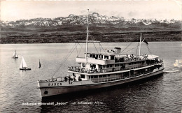 Bodensee - Motorschiff "Baden" Mit Den Schweizer Alpen Gl1958 #151.115 - Other & Unclassified