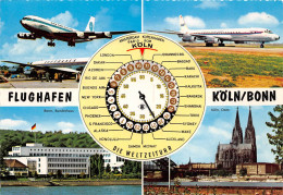 Flughafen Köln/Bonn Weltzeituhr Gl1965 #151.494 - Sonstige & Ohne Zuordnung