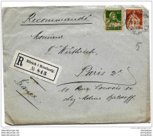 I29 - Enveloppe Recommandée Envoyée De Zürich 1924 - Cartas & Documentos