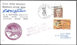 US Space Cover 1973. Orbital Station "Skylab" Launch. NASA Guam Tracking - United States