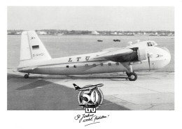 LTU 50 Jahre Werbekarte Bristol 170 D-AHOI -Transportflugzeug Ngl #151.642 - Autres & Non Classés