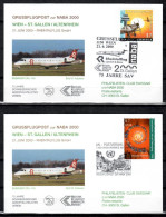 2000 Wien - St. Gallen   ( Swissair ) Rheintalflug  First Flight, Erstflug, Premier Vol ( 2 Covers ) - Other (Air)