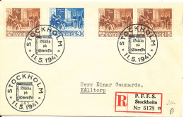 Sweden Registered FDC 11-5-1941 Swedish Bible Complete Set Incl. Pair - FDC