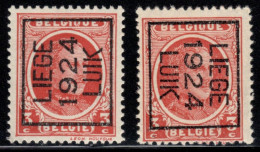 Typo 102 A+B (LIEGE 1924 LUIK) - **/mnh - Typografisch 1922-31 (Houyoux)