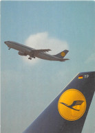 Lufthansa Werbekarte Startendes Flugzeug Hinter Seitenflosse Ngl #151.737 - Autres & Non Classés