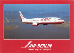 Air Berlin Boeing 737-800 We Fly Europe Werbekarte Gl2004 #151.824 - Autres & Non Classés