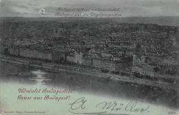 Budapest Aus Der Vogelperspektive Mondscheinkarte Gl1899 #149.944 - Hungary