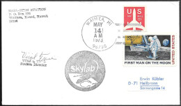 US Space Cover 1973. Orbital Station "Skylab" Launch. NASA Waimea Tracking - United States