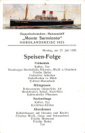 Motorschiff "Monte Sarmiento" Speisen-Folge Nordlandsreise 27.7.1925 Ngl #151.357 - Autres & Non Classés