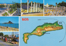 Greece Kos Mehrbildkarte Gl1991 #D5579 - Greece