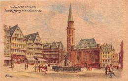 Frankfurt A. M. Samstagsberg Mit Nikolaikirche Nach Gemälde Ngl #151.917 - Autres & Non Classés