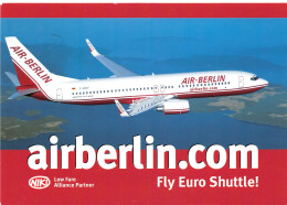 Air Berlin Boeing 737-800 D-ABAF Fly Euro Shuttle! Werbekarte Gl2005 #151.680 - Andere & Zonder Classificatie