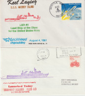 16056  USS WHIDBEY ISLAND - 8 Enveloppes - Naval Post