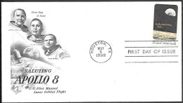 US Space FDC Cover 1969. "Apollo 8" Borman Anders Lovell - USA