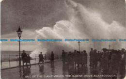 R664318 Scarborough. One Of The Giant Waves. The Marine Drive. E. T. W. Dennis - World