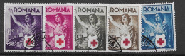 Romania VFU 1941 25 Euros Red Cross Set Croix Rouge - Used Stamps