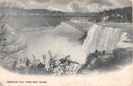 American Fall From Goat Island Niagara Falls Steel Arch Bridge Gl1904 #153.756 - Autres & Non Classés