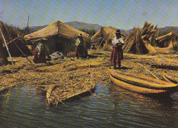 Perú Puno, Floating Islands On Lake Titicaca Ngl #D6146 - Other & Unclassified
