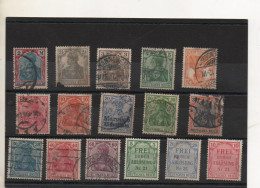 ALLEMAGNE   EMPIRE   16 Timbres  Divers   1901   Oblitérés - Used Stamps