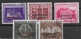 Romania VFU 1941 50 Euros CERNAUTI Set - Used Stamps