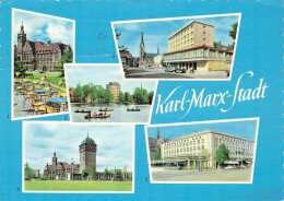 Karl-Marx-Stadt Rathaus Roter Turm 5 Ansichten Gl1962 #154.219 - Autres & Non Classés