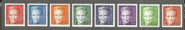 Denmark 2000   Queen Margrethe II's 60th Birthday. Engraving, Mi 1240-1247, MNH(**) - Unused Stamps