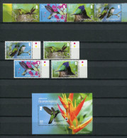 WWF - Jungferninseln - Block Nr. 120 U. Mi.Nr. 1238 / 1241 U. 1242 / 1245 - "Antillenhaubenkolibri" ** / MNH (Jahr 2014) - Nuovi