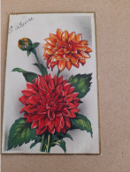 Carte Découpis   - Ste Catherine   , Fleurs    (  Dalhias  )   AQ951 - Cartoline Con Meccanismi