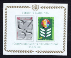 UNO Wien Block Nummer 1 Postfrisch - Blocks & Sheetlets
