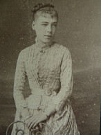 Photo CDV Barthélémy à Nancy - Jolie Jeune Fille, Ca 1885-90  L452 - Oud (voor 1900)