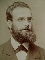 Photo CDV Pokorny & Reuter, Wien - Homme Barbu, Portant Lunettes Ca 1875-80 L453 - Oud (voor 1900)