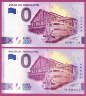 0-Euro VEFH 01 2022 MUSEO DEL FERROCARRIL - MADRID Set NORMAL+ANNIVERSARY - Pruebas Privadas