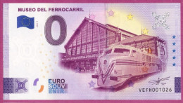 0-Euro VEFH 01 2022 MUSEO DEL FERROCARRIL - MADRID - Private Proofs / Unofficial