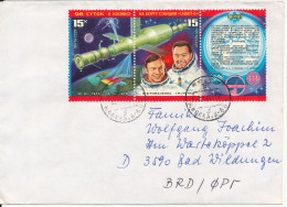 USSR Cover Sent To Germany 30-12-1981 With Nice SPACE Stamps - Briefe U. Dokumente