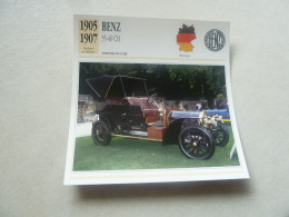 1905-1907 - Voitures De Luxe - Benz 35-40 Ch - 4 Cylindres En Deux Blocs - Allemagne - Fiche Technique - - Voitures De Tourisme