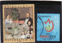 Österreich 2008, Weihnachten, Euro 2008 Football, Austria - Switzerland, Used - Gebraucht