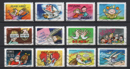 - FRANCE Adhésifs N° 1045/56 Oblitérés - Série Complète BONNE ANNÉE, TOUTE L'ANNÉE 2014 (12 Timbres) - - Used Stamps