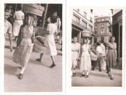 Croatie - ZAGREB - Paysanne Sur Le Marché - Lot De 2 Photographies Anciennes - Voyage En Yougoslavie En 1951 - (photo) - Croatia