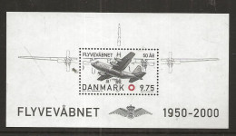 Denmark 2000   . 50th Anniversary Of The Air Force. Mi Bloc 15, MNH(**) - Neufs